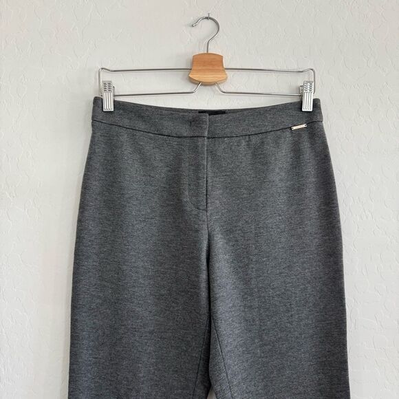 Liu Jo Grey Ponte Knit Ruffle Hem Crop Pants Size EU 42 Medium - Picture 2 of 13